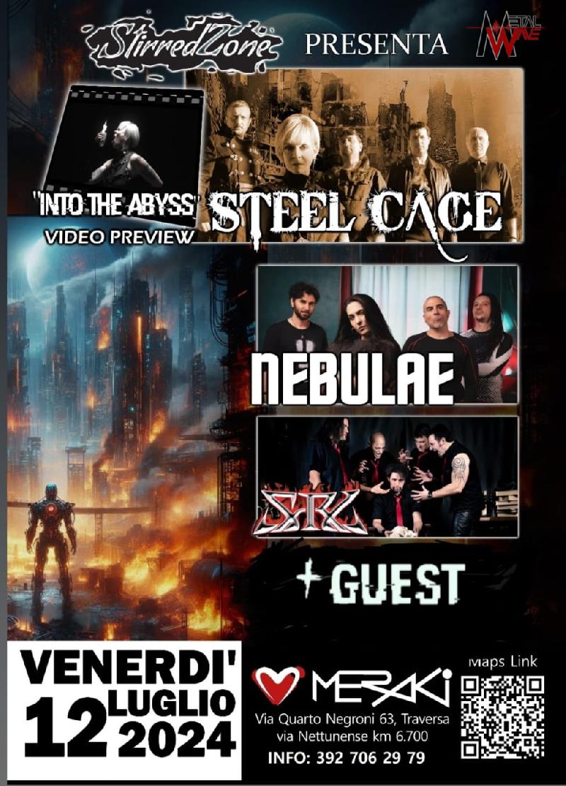 STEEL CAGE: concerto con NEBULAE ed S.R.L. per l'anteprima del nuovo singolo ''Into the Abyss''